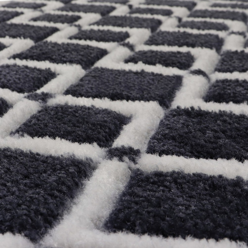 Hand Carved Non-Slip Geometric Doormat