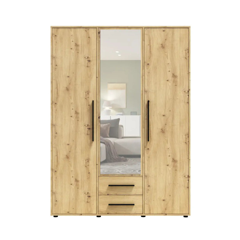 Sunde Manufactured Wood Wardrobe, Oak