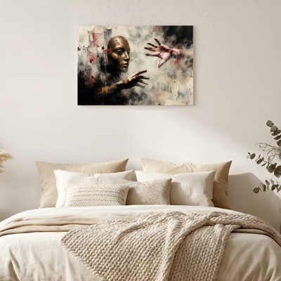 «Gallery Wrap», art mural sur toile pour le salon, la chambre à coucher, le bureau ou le vestibule - décoration murale décorative avec figure abstraite