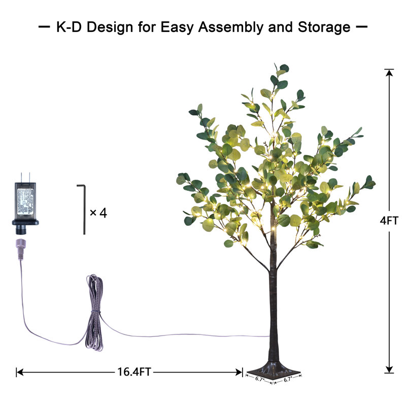 60'' Faux Eucalyptus Tree in Freestanding