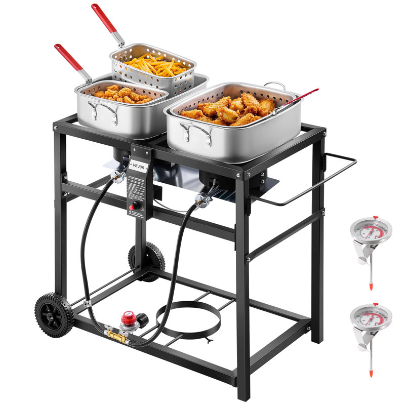 Chariot de cuisine à friture 18QTx2