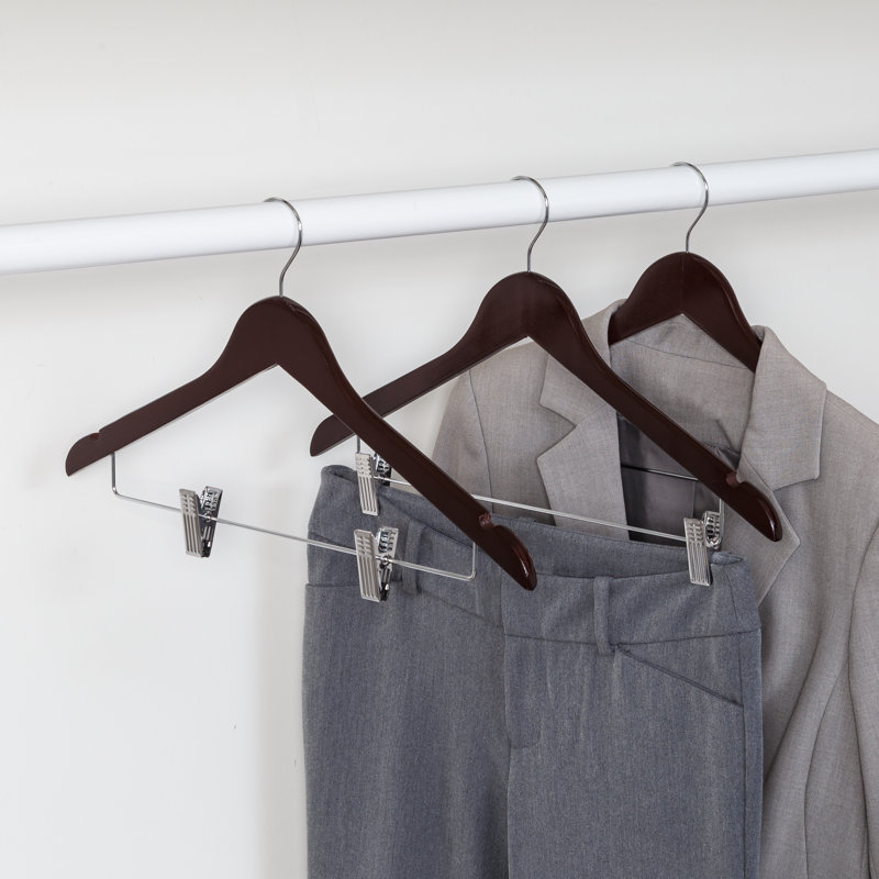 Myndi Non-Slip Hangers With Clips for Skirt/Pants