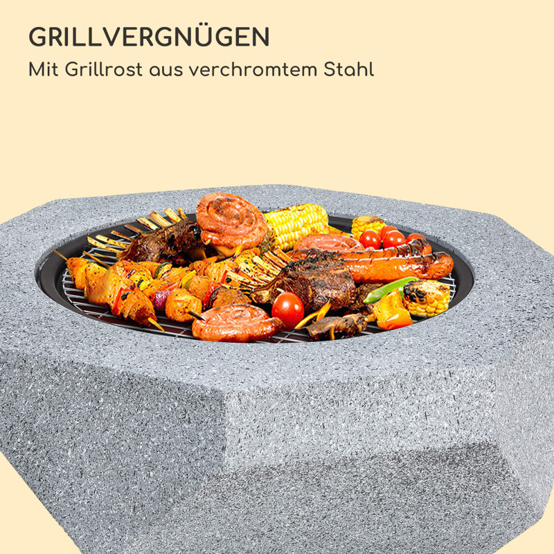 Octagon Smokeless Fire Pit with Lid