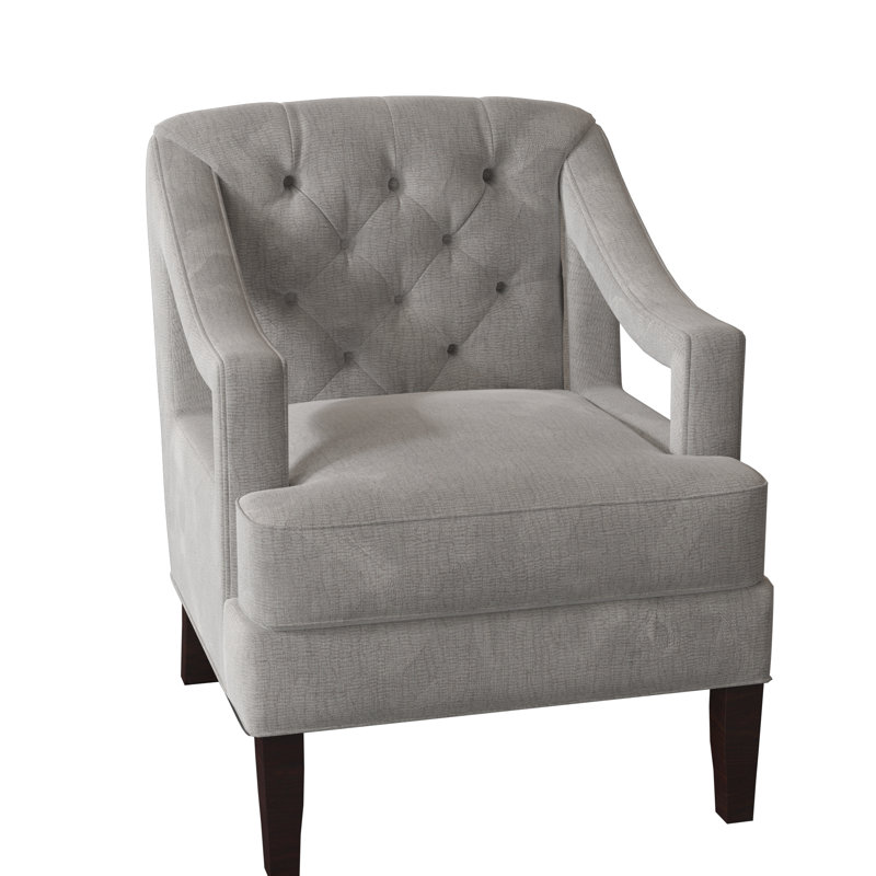 Armchair, Gray, Black Walnut