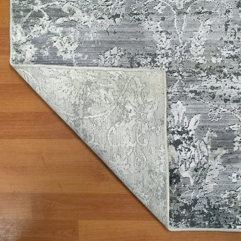 Tapis gris Newland, Rectangle 3 pi 11 po x 5 pi 7 po
