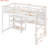 Bluebell Modern Minimalist Solid Pine Wood Loft Bed with Integrated Desk, Shelving & Writable Board