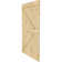 Flush Solid and Manufactured Wood Unfinished K-Bar Solid Core Pine Interior Barn Door