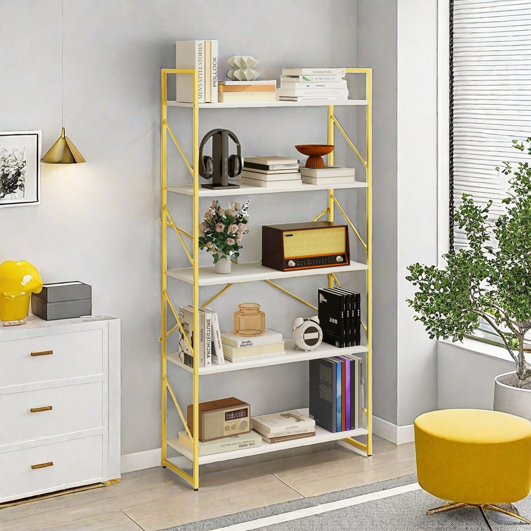 Lima 62.2"H x 31.5"W Wood Etagere Bookcase Willa Arlo™ Interiors