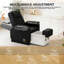 Fauteuil de barbier avec massage du dossier, fauteuil de massage inclinable avec baignoire à pieds coulissante-856981464
