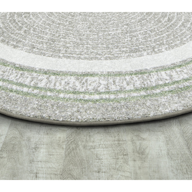 Cozy Corner Area Rug in Color Sage, Oval 3'10" x 5'4"