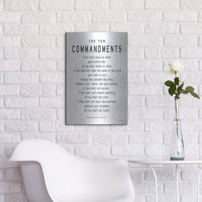 Luxe Metal Art 'The Ten Commandments' By Cindy Jac " The Ten Commandments " by Cindy Jacobs