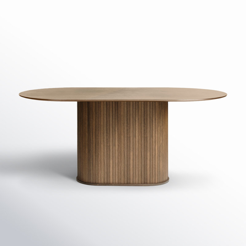 Iris Oval Dining Table, Smoked Oak