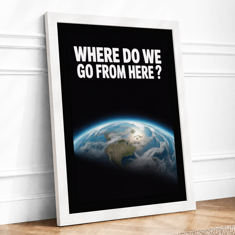 Earth In Question Typography - Print, A1 - 84.1 x 59.4 cm, White