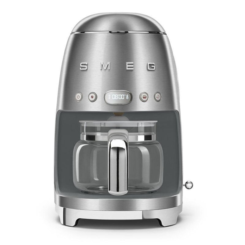 SMEG 50's Retro Style 10-Cup Drip Coffee Machine with Filter, Stainless Steel