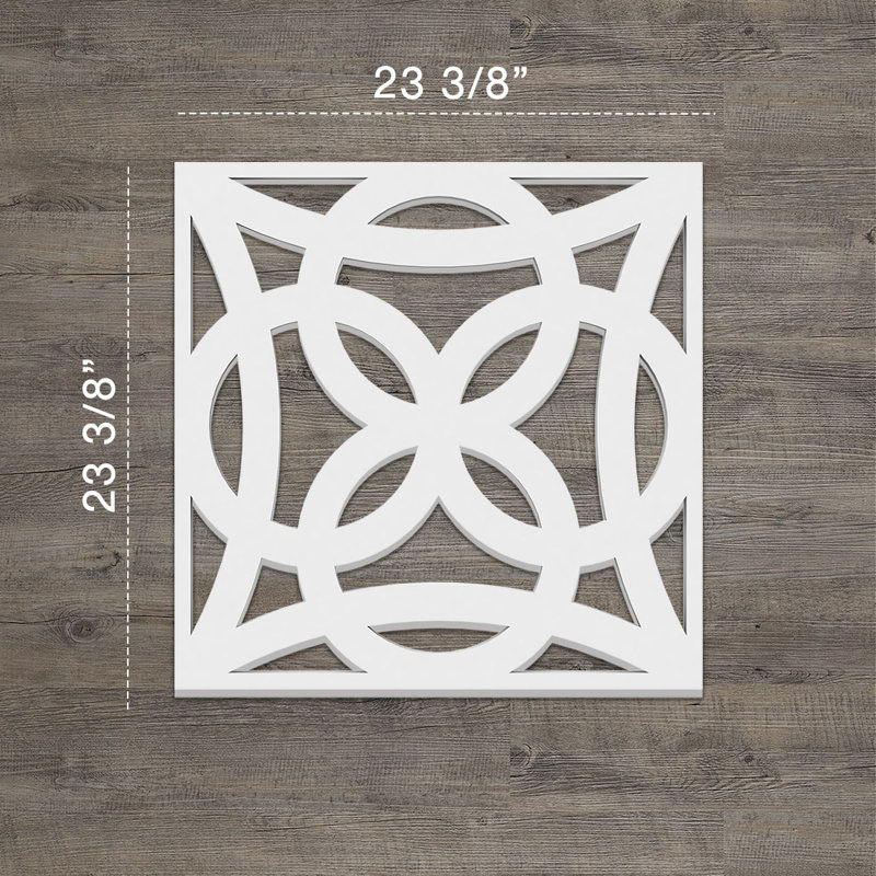 Panneau mural Baytown, H 23,375 po x l 23,375 po x P 0,375 po
