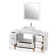 Karson 54'' Single Bathroom Vanity with Engineered Marble Top with Mirror
