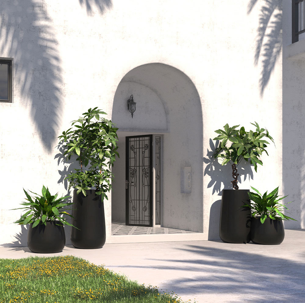 Kisha Pot Planter, Black