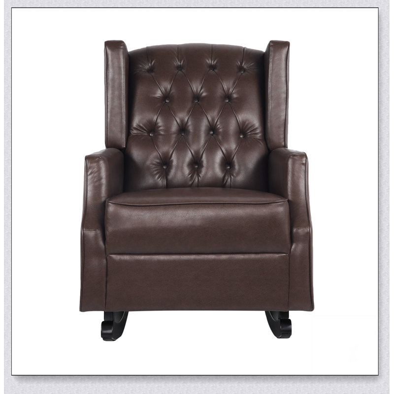 CHAISE À BASCULES Base solide, confortable, durable et magnifique, Marron foncé
