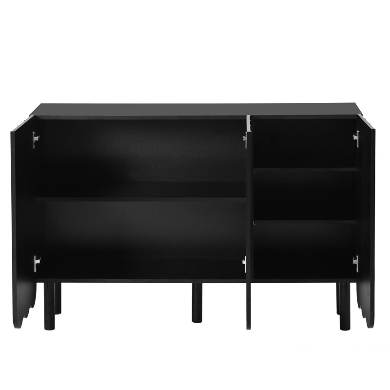 Minimalist Black With Adjustable Storage, Robust For Study Room Use Shelves