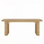 Table de salle à manger 62 "rectangulaire pour 4 à 6 personnes, table de cuisine avec base en bois