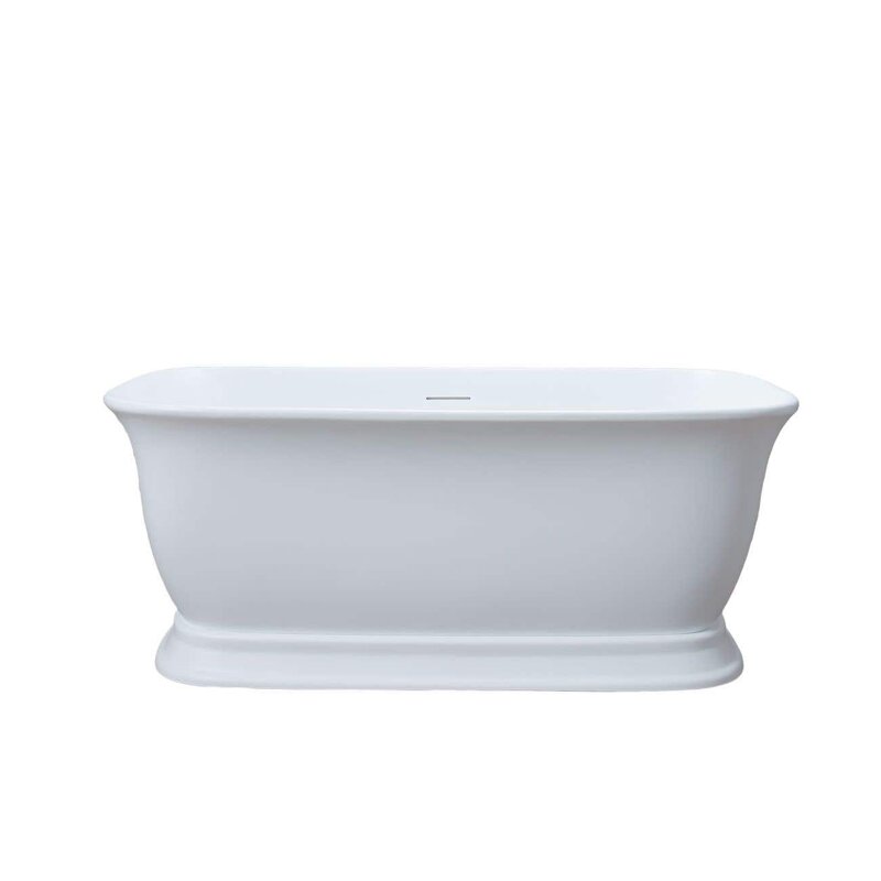 Chevington 59'' X 31'' Freestanding Soaking Acrylic Bathtub 