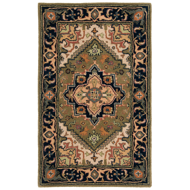 Oriental Wool Hand Tufted Area Rug, Rectangle 122 x 183 cm