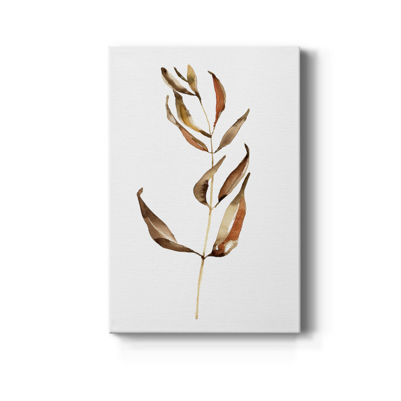Autumn Stem Brown and Beige Canvas Wall Art