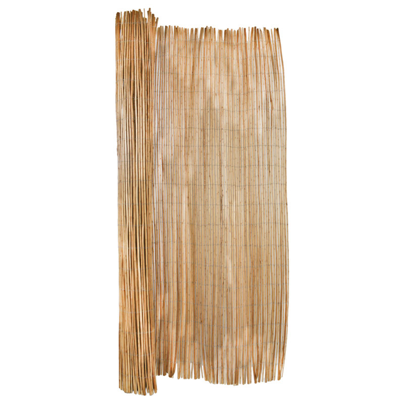 Panneau de clôture en bois de saule H 6 pi x l 8 pi, Carbonisé