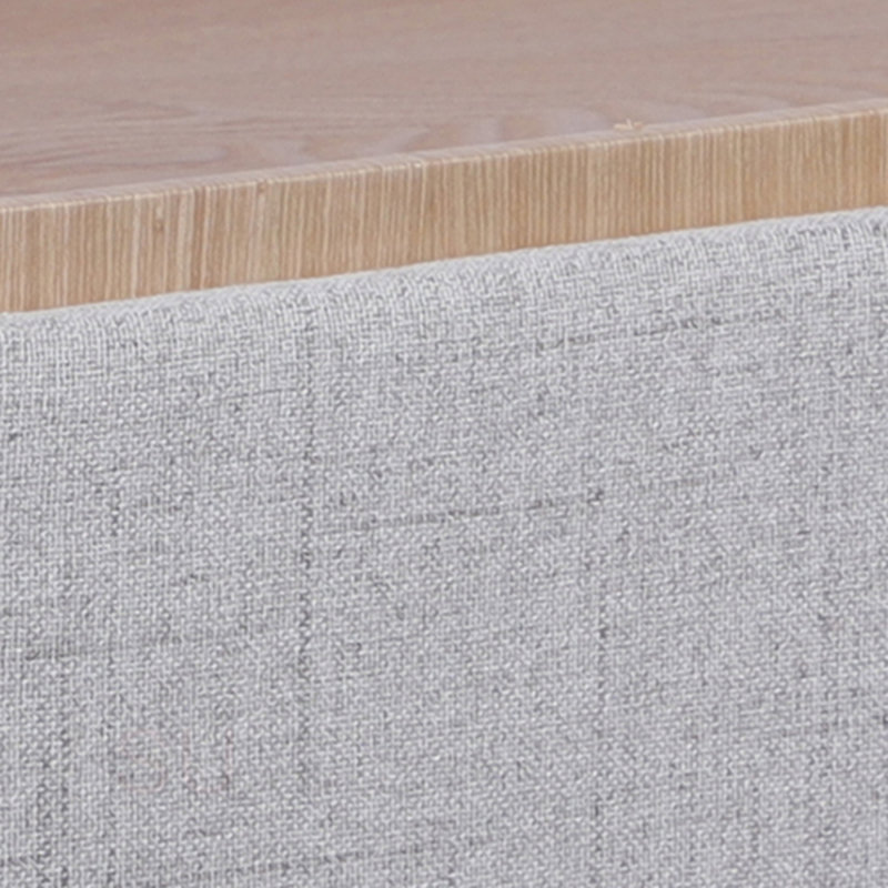 Repose-pieds avec rangement et plateau en bois réversible, Gris