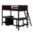 Twin Size Wooden Loft Bed With Shelves And Desk-764728352