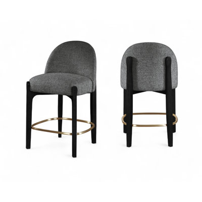 Tabouret de comptoir rembourré en tissu Maud