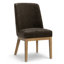 Chaises de salle à manger rembourrées à dossier haut avec pieds en bois massif, assise de 18 po-857455825