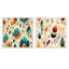 Thane - Ensemble de 2 collages carrés botaniques abstraits-102162410-102162405