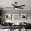 Ventilateur de plafond moderne avec DEL à intensité variable et télécommande