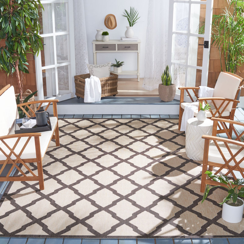 Adler Performance Geometric Indoor/Outdoor Area Rug, Rectangle 8'6" x 12'