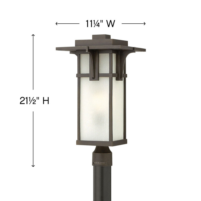 Manhattan Oil Rubbed Bronze Outdoor 1-Light 21.5" H Lantern Head, 100W Max Medium