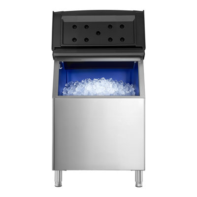 Commercial Ice Maker Storage Bin, 500 LBS Capacity Ice-Bin, Stainless Steel Commercial Ice Storage Bin with Adjustable Anti-slip Rubber Feet, Suitable for Restaurant Hotel and Beverage Shops