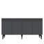 Console Catena, couleur anthracite, panneau de particules 100% mélaminé, épaisseur: 0,7 pouce | Conception moderne pour hall d'entrée et salon, solution de rangement durable et élégante-106861127