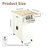 38”W Small Kitchen Islands Table with Foldable Side Leaf, Rolling Wood Microwave Cart on Wheels for Dining Room, White