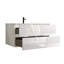 Meuble-lavabo mural 36 po avec lavabo en céramique à un trou, grand meuble-lavabo flottant avec rangement pour salle de bain moderne, pré-assemblé