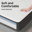 Matelas en mousse mi-ferme de 10 po avec gel rafraîchissant et dessus lisse Shelburn, fabriqué aux États-Unis-2124174177