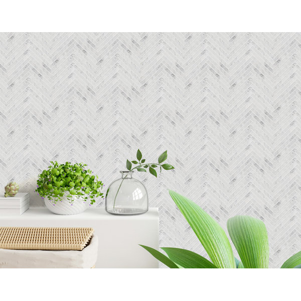 Royal 0.6" x 6" Marble Herringbone Mosaic Wall & Floor Tile