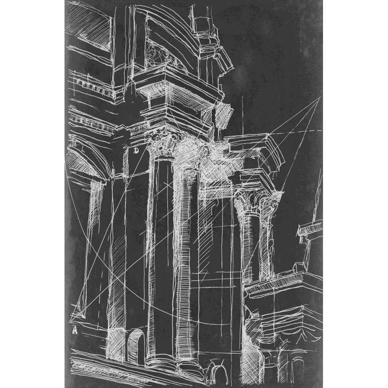 Schéma architectural I, H 36 po x l 24 po