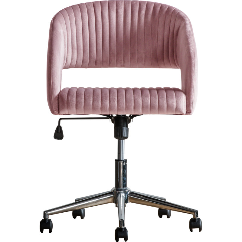 Araceli Office Chair, Blush, Chrome