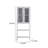 Rustproof Iron Bookcase with Glass Doors