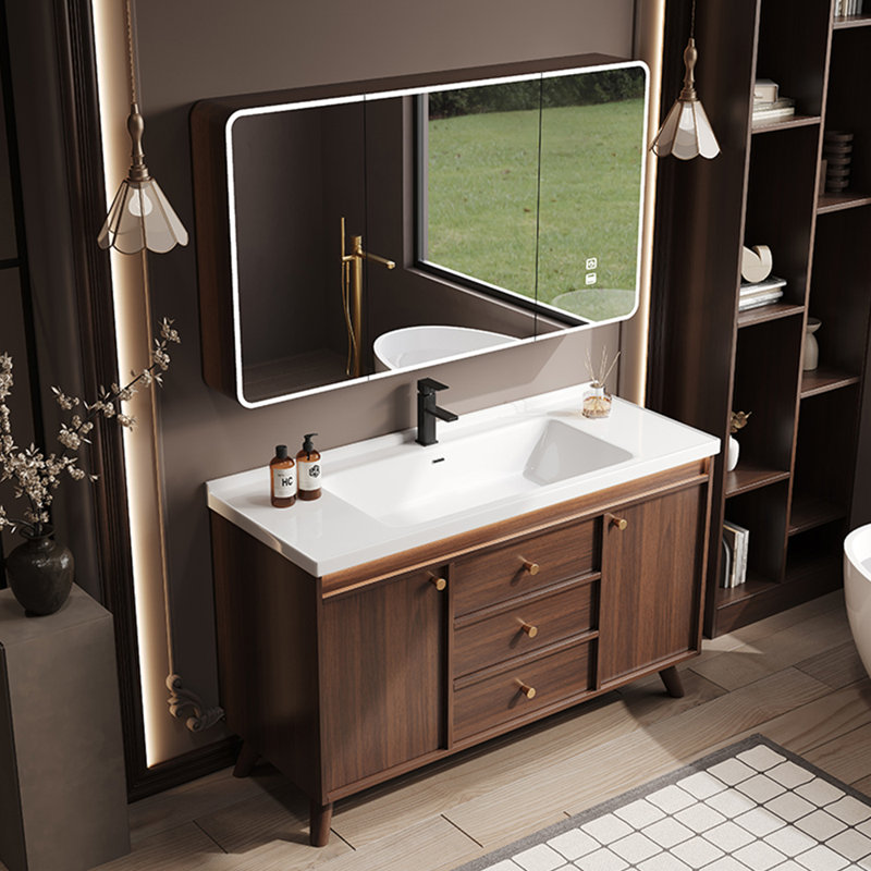 Chinese style retro simple bathroom cabinet