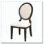 Chaise d'appoint en bois à dossier ovale