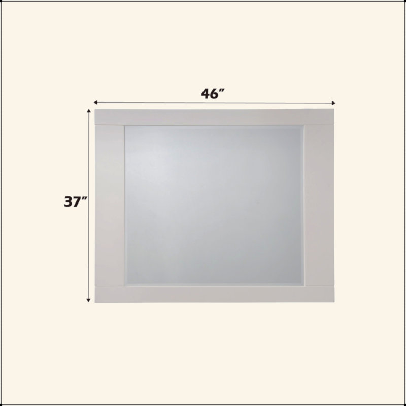 White High Gloss Finish Mirror