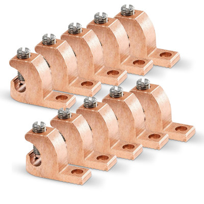 Direct Burial Lay-In Connectors For Grounding Copper Conductors, 4-14 Wire Range - Pack of 10