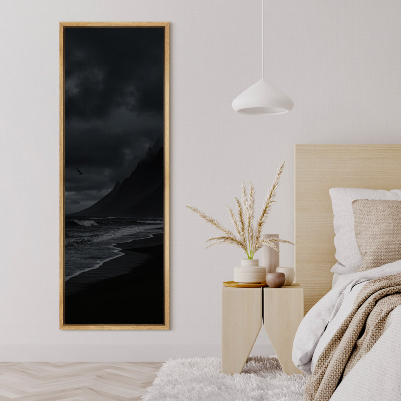«Beach Landscape», impression sur toile encadrée océan, Naturel, H 60 po x l 20 po